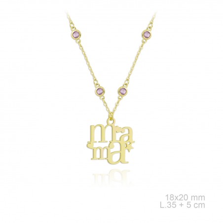 Silver necklace with cubic zirconium