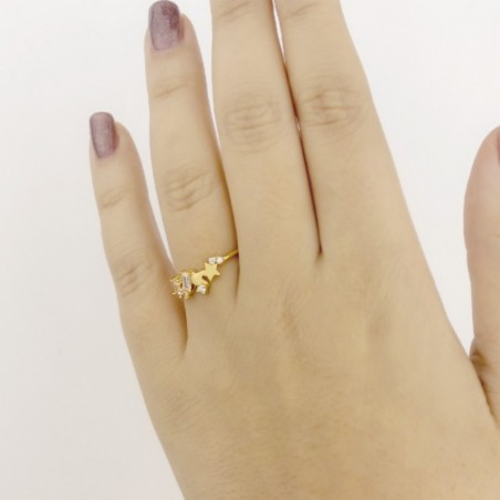 Anel de Prata Esterlina e Zircônia