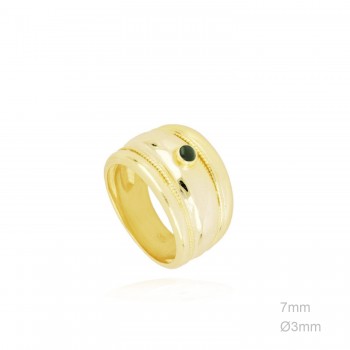 Anillo Dorado Ancho Liso...
