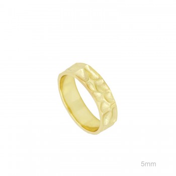Anillo Dorado Ancho 5mm