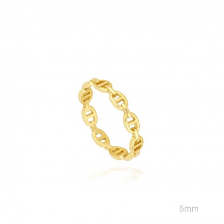 Anillo Dorado Eslabón Gucci