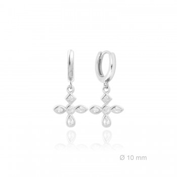 Silver Earrings with Cubir...