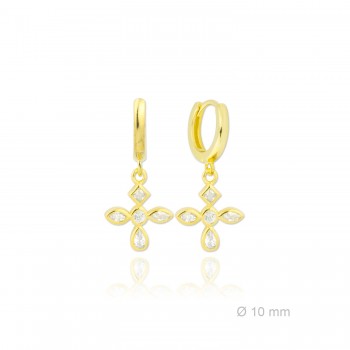 Silver Earrings with Cubir...