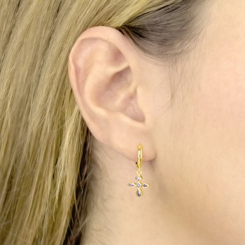 Silver Earrings with Cubir... 2