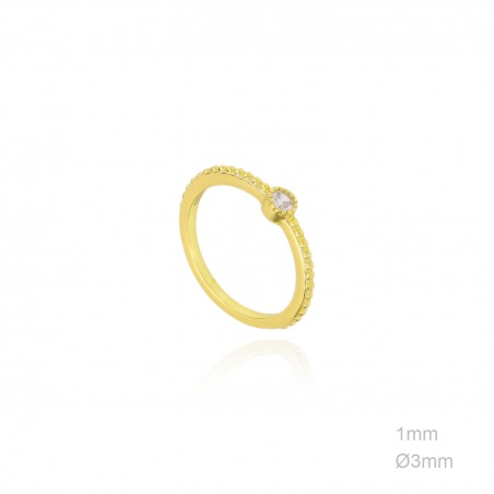 Anillo Dorado Bolitas Circ Redonda