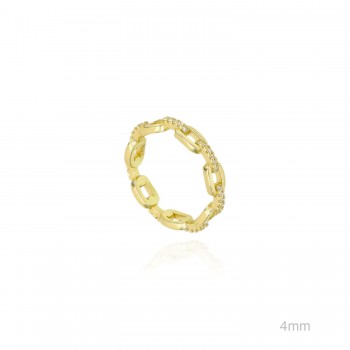 Anillo Dorado Eslabón Gucci...