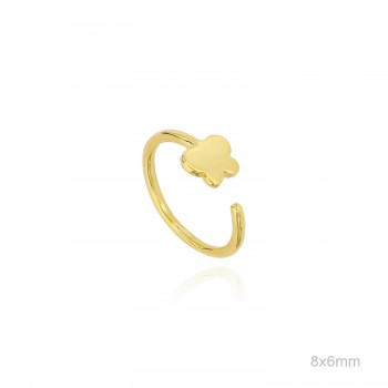 Anillo Dorado Mariposa Liso