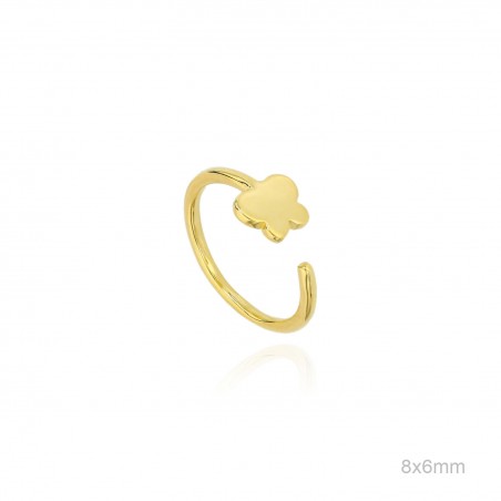 Anillo Dorado Mariposa Liso