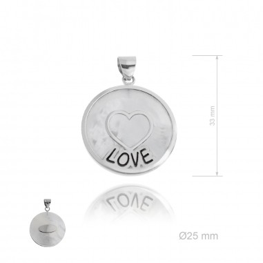 Colgante Nácar Corazón "Love"