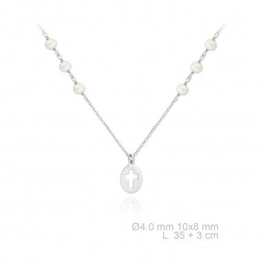 Silver Necklaces with Mother of Pearl