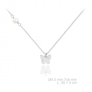 Silver Necklaces with Mother of Pearl