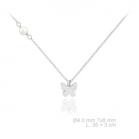 Gargantilha em Prata Esterlina e Nácar (Madrepérola)