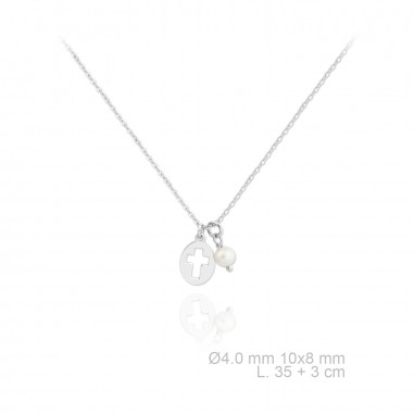 Gargantilha em Prata Esterlina e Nácar (Madrepérola)