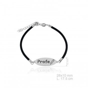 Pulsera Cuero Profe lápiz