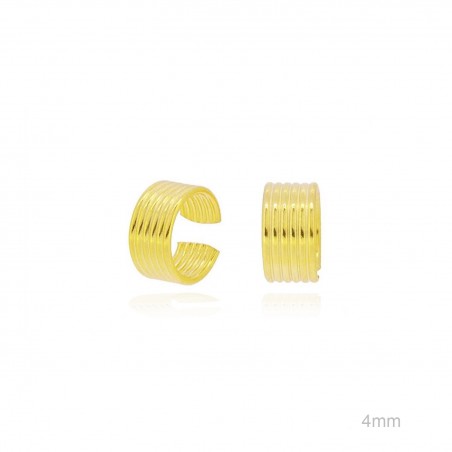 Pendientes Ear Cuffs Rayado Dorado