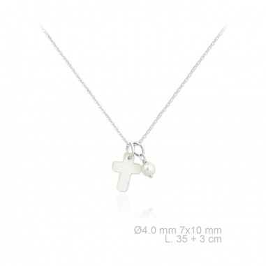 Silver Necklaces with Mother of Pearl