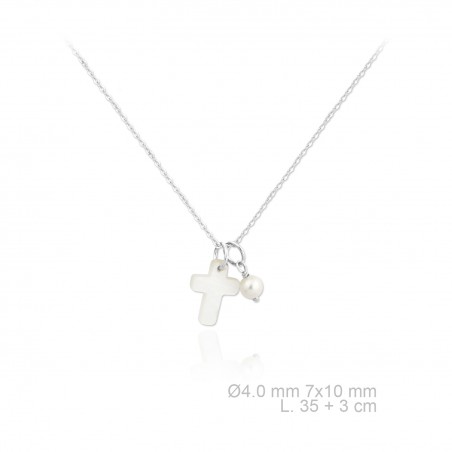 Silver Necklaces with Mother of Pearl