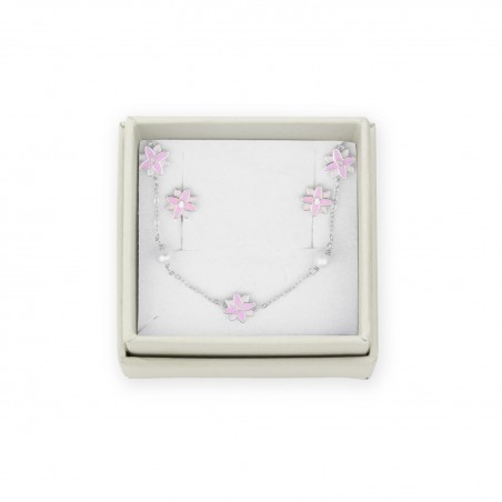 Argent Sterlin Pack - Boucles d'oreilles et tour de cou