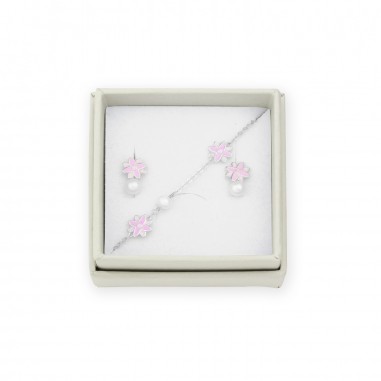 Argent Sterlin Pack - Boucles d'oreilles et bracelet