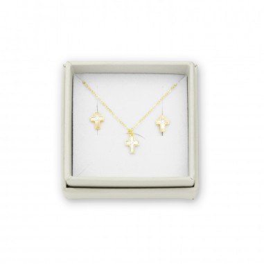 Argent Sterlin Pack - Boucles d'oreilles et tour de cou