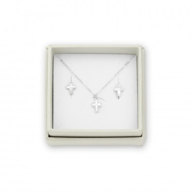 Argent Sterlin Pack - Boucles d'oreilles et tour de cou