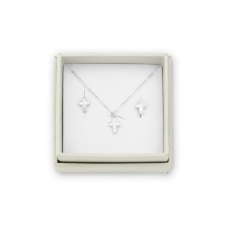 Argent Sterlin Pack - Boucles d'oreilles et tour de cou