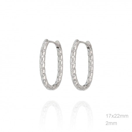 Pendientes Aro Ovalado Circ