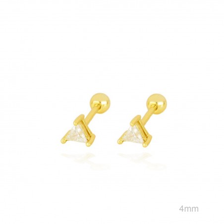 Pendiente Piercing Dorado Mini Triangulo