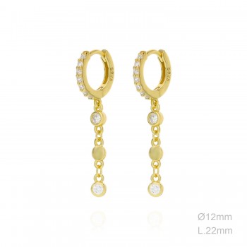 Pendientes Aro Dorado Circ...