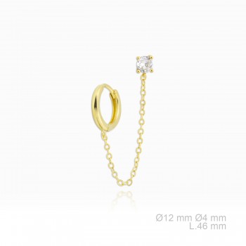 Silver Earrings with Cubir...