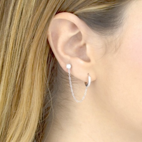 Silver Earrings with Cubir Zirconium