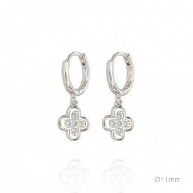 Pendientes Aro Cruz Circ 