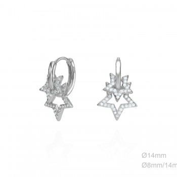 Pendientes Aro Estrellas Circ