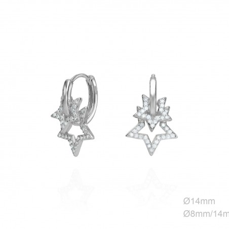 Pendientes Aro Estrellas Circ