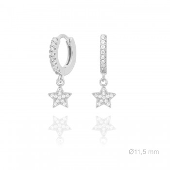 Silver earrings with cubic...