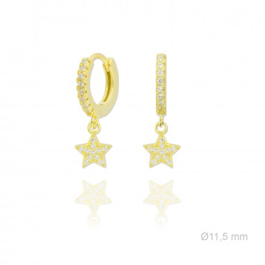 Boucles d'oreilles en Argent avec oxyde de zirconium