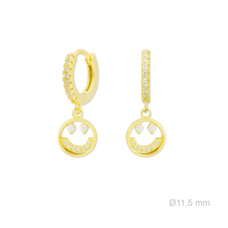 Silver earrings with cubic zirconium
