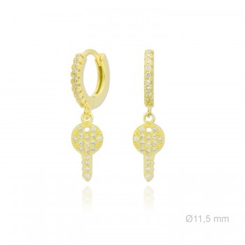 Silver earrings with cubic...