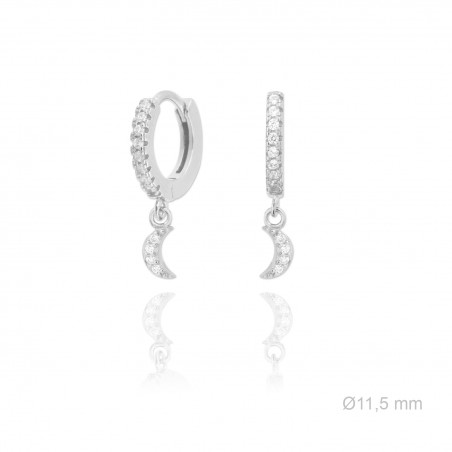 Silver earrings with cubic zirconium