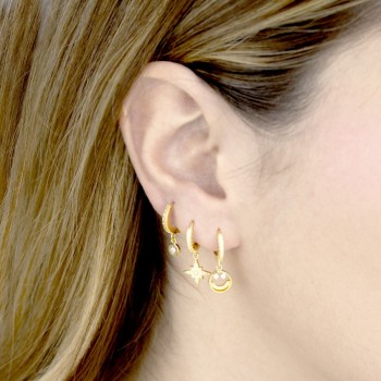 Silver earrings with cubic... 2