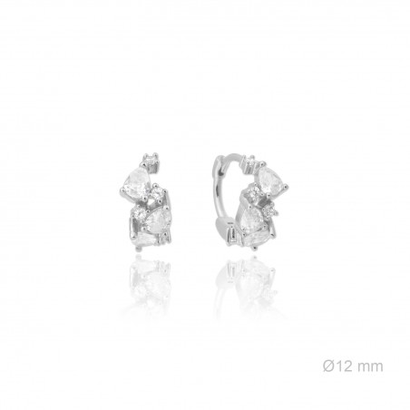 Boucles d'oreilles en Argent avec oxyde de zirconium