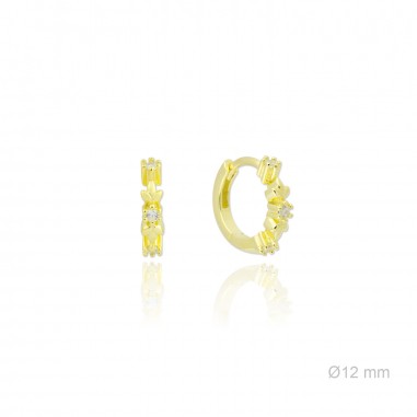 Silver earrings with cubic zirconium