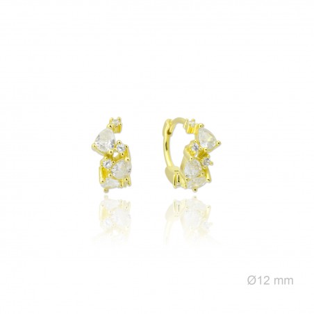 Boucles d'oreilles en Argent avec oxyde de zirconium