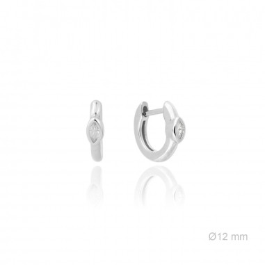 Boucles d'oreilles en Argent avec oxyde de zirconium