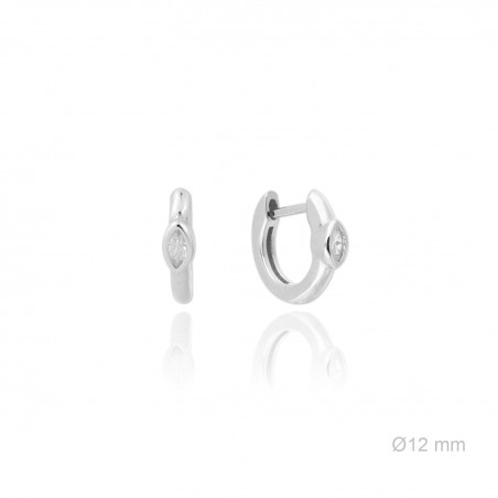 Boucles d'oreilles en Argent avec oxyde de zirconium