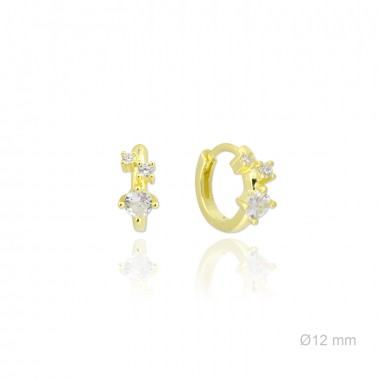 Boucles d'oreilles en Argent avec oxyde de zirconium