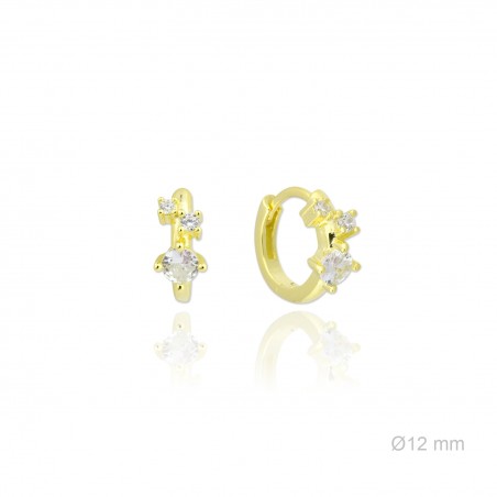 Silver earrings with cubic zirconium