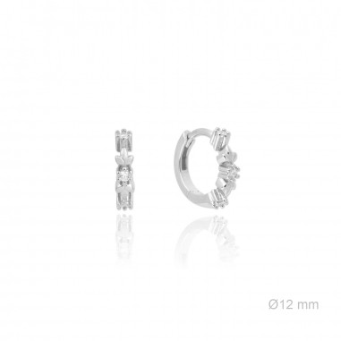 Silver earrings with cubic zirconium