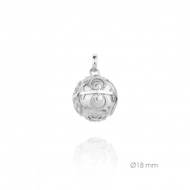 Llamador de Ángel de Plata de Ley 18mm