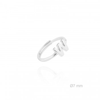 Bague en Argent | Lettre W